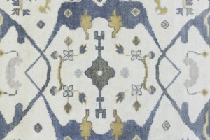 Cream Floral 8X10 Oushak Oriental Rug