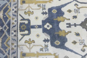 Cream Floral 8X10 Oushak Oriental Rug