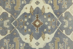 Gray Floral 6X9 Oushak Oriental Rug