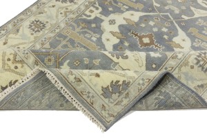 Gray Floral 6X9 Oushak Oriental Rug
