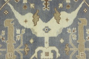 Gray Floral 6X9 Oushak Oriental Rug