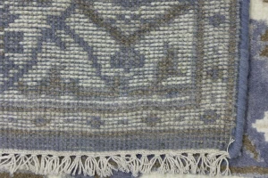 Purple Gray Floral 4X6 Oushak Oriental Rug