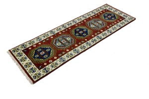 Rusty Red Tribal 2'3X6'6 Kazak Oriental Runner Rug