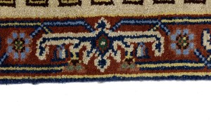 Dark Navy Floral 2'6X8'5 Heriz Serapi Oriental Runner Rug