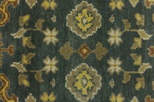 Gray Floral 3X8 Oushak Chobi Oriental Runner Rug