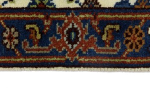 Cream Floral 3X10 Chobi Oriental Runner Rug