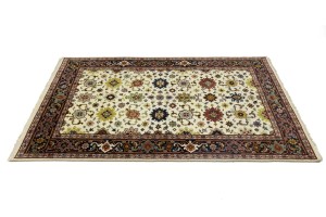 Cream Floral 6X9 Chobi Oriental Rug