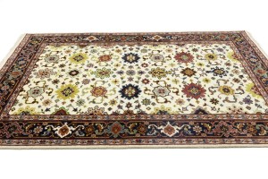 Cream Floral 6X9 Chobi Oriental Rug