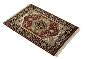 Dark Red Floral Tribal 2X3 Heriz Serapi Oriental Rug