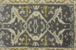 Gray Floral 2X3 Oushak Oriental Rug