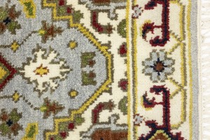 Light Gray Geometric 2'5X8'0 Heriz Serapi Oriental Runner Rug
