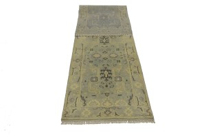 Greige Floral 3X10 Oushak Chobi Oriental Runner Rug