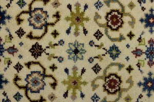 Cream Floral 2'6X12'2 Indo-Mahal Oriental Runner Rug