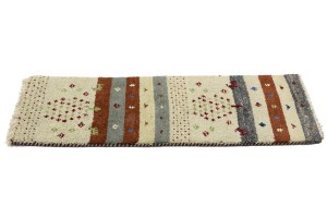 Multicolored Stripes Tribal 1'4X4 Indo-Gabbeh Oriental Rug