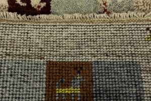 Multicolored Tribal 1'4X4 Indo-Gabbeh Oriental Rug