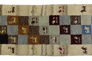 Multicolored Tribal 1'4X4 Indo-Gabbeh Oriental Rug