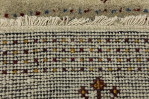 Multicolored Stripes Tribal 1'4X4 Indo-Gabbeh Oriental Rug