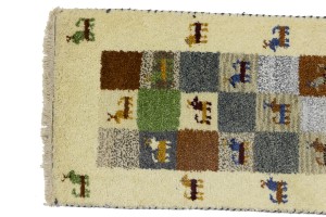Multicolored Tribal 1'4X3'9 Indo-Gabbeh Oriental Rug