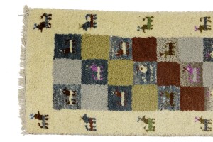 Multicolored Tribal 1'4X4 Indo-Gabbeh Oriental Rug