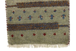 Greige Tribal 1'4X2'7 Indo-Gabbeh Oriental Rug