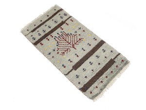Greige Tribal 1'4X2'7 Indo-Gabbeh Oriental Rug