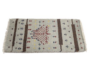 Greige Tribal 1'4X2'7 Indo-Gabbeh Oriental Rug