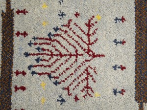Greige Tribal 1'4X2'7 Indo-Gabbeh Oriental Rug