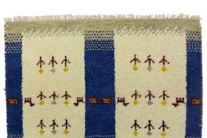 Cream Tribal Pictorial 3X4 Indo-Gabbeh Oriental Rug