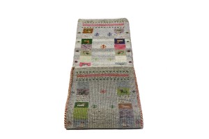 Gray Tribal 1'5X6 Indo-Gabbeh Oriental Runner Rug