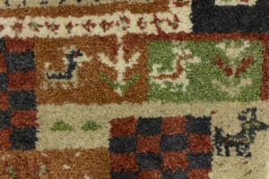 Multicolored Tribal 2X4 Indo-Gabbeh Oriental Rug