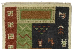 Multicolored Tribal 2X4 Indo-Gabbeh Oriental Rug
