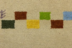 Cream/Beige Pictorial Tribal 3X10 Indo-Gabbeh Oriental Runner Rug