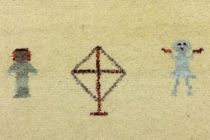 Cream Pictorial Tribal 3X13 Indo-Gabbeh Oriental Runner Rug