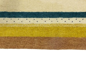 Cream Border Tribal 6X8 Indo-Gabbeh Oriental Rug