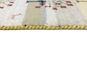 Multicolored Pictorial Tribal 3X5 Indo-Gabbeh Oriental Rug