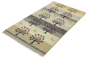 Multicolored Pictorial Tribal 3X5 Indo-Gabbeh Oriental Rug