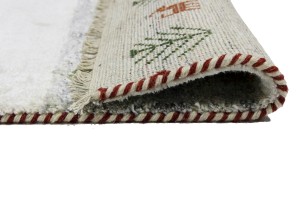 Cream Gray Pictorial Tribal 4X6 Indo-Gabbeh Oriental Rug