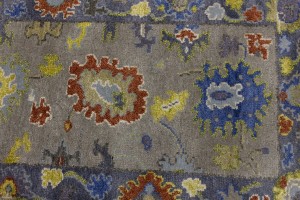 Floral Colorfast 2'5X9'9 Oushak Chobi Oriental Runner Rug