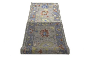 Floral Colorfast 2'5X9'9 Oushak Chobi Oriental Runner Rug