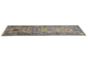 Floral Colorfast 2'5X9'9 Oushak Chobi Oriental Runner Rug