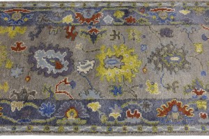 Floral Colorfast 2'5X9'9 Oushak Chobi Oriental Runner Rug