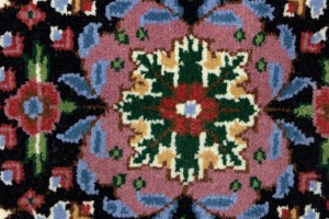 Cream & Blue Floral 4X6 Kirman Oriental Rug