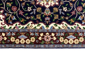 Navy & Maroon Floral 3X4 Kirman Oriental Rug