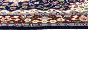 Navy & Maroon Floral 3X4 Kirman Oriental Rug
