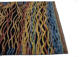 Multicolored Abstract Waves 6X8 Modern Rug