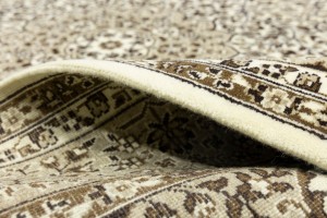 Cream Beige Brown Floral 6X8 Kirman Oriental Rug