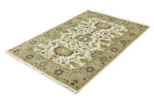 Cream Floral Osh Chobi 4X6 Peshawar Oriental Rug