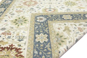 Cream Floral Osh Chobi 12X15 Peshawar Oriental Rug