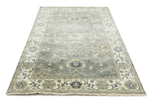 Taupe Floral Osh Chobi 5X8 Peshawar Oriental Rug