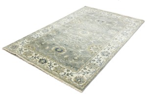 Taupe Floral Osh Chobi 5X8 Peshawar Oriental Rug